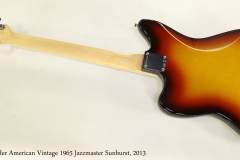 Fender American Vintage 1965 Jazzmaster Sunburst, 2013 Full Rear View