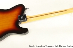 Fender American Telecaster Left Handed Sunburst, 2002  Full Rear View