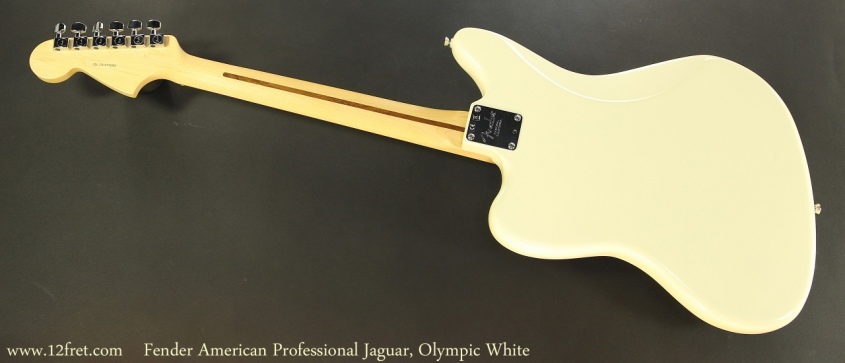Fender American Professional Jaguar, Olympic White Full Rear View