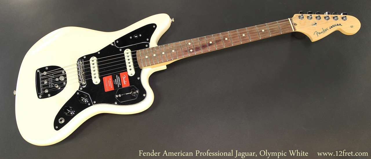 Fender American Professional Jaguar, Olympic White Full Front View