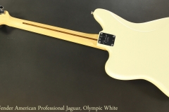 Fender American Professional Jaguar, Olympic White Full Rear View