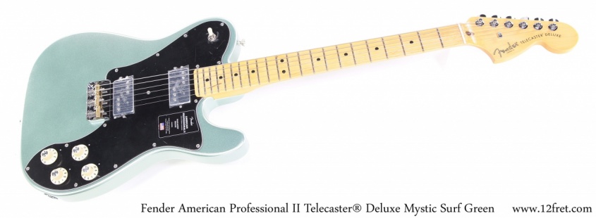 Fender American Professional II Telecaster® Deluxe Mystic Surf Green Full Front View