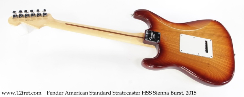 Fender American Standard Stratocaster HSS Sienna Burst, 2015 Full Rear View