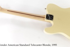 Fender American Standard Telecaster Blonde, 1995 Full Rear View