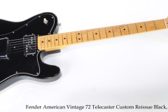 Fender 72 Telecaster Custom American Vintage Reissue Black, 2012 Full Front View