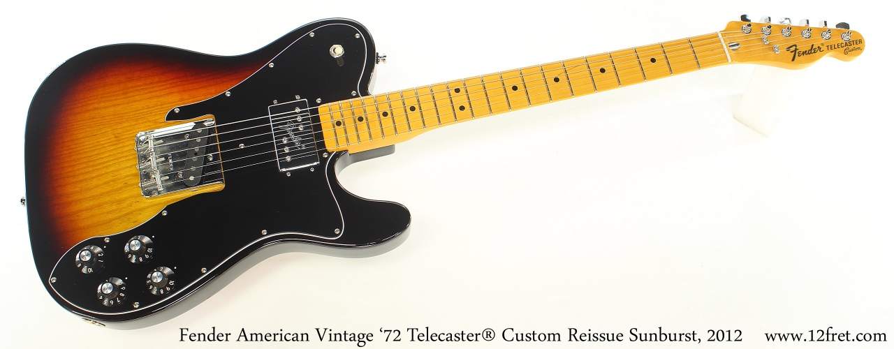 Fender American Vintage '72 Telecaster® Custom Reissue Sunburst, 2012 Full Front View