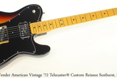 Fender American Vintage '72 Telecaster® Custom Reissue Sunburst, 2012 Full Front View