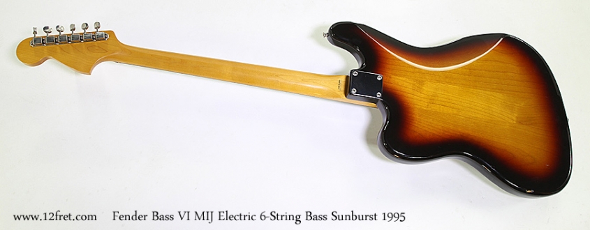 Fender Bass VI MIJ Electric 6-String Bass Sunburst 1995  Full Rear View