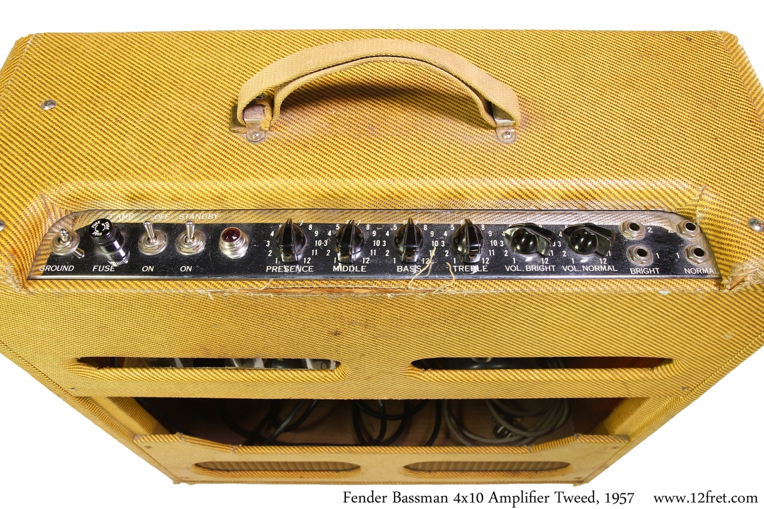 Fender Bassman 4x10 Amplifier Tweed, 1957 Control View