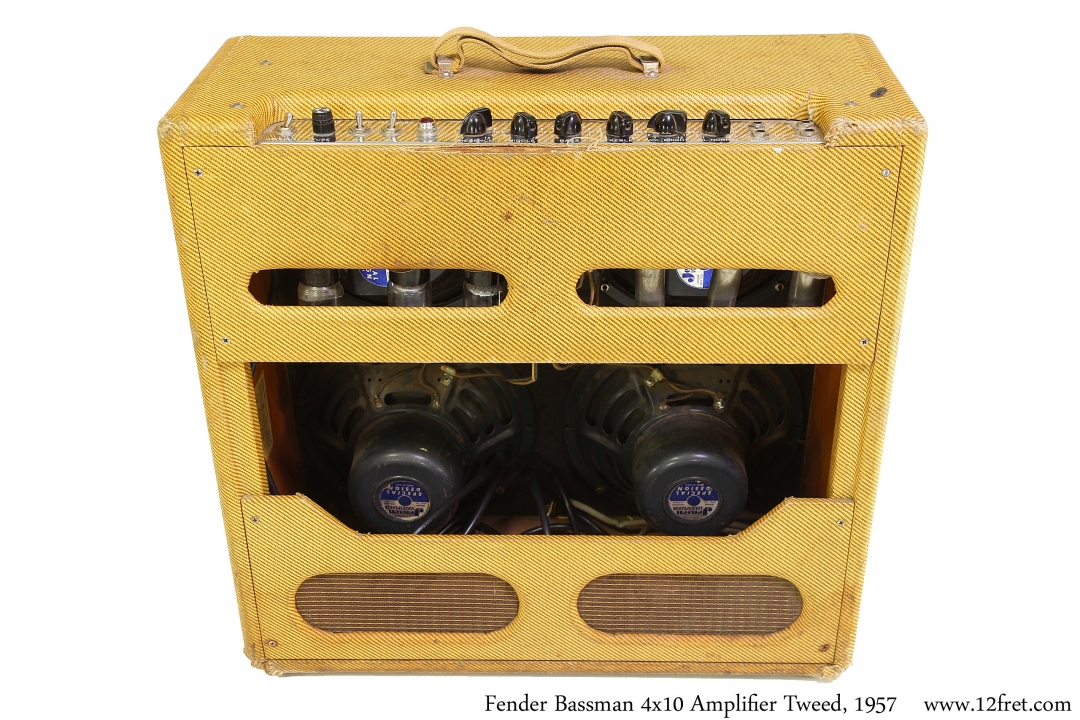 Fender Bassman 4x10 Amplifier Tweed, 1957 Full Rear View