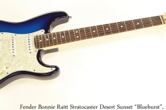 Fender Bonnie Raitt Stratocaster Desert Sunset "Blueburst", 1995 Full Front View