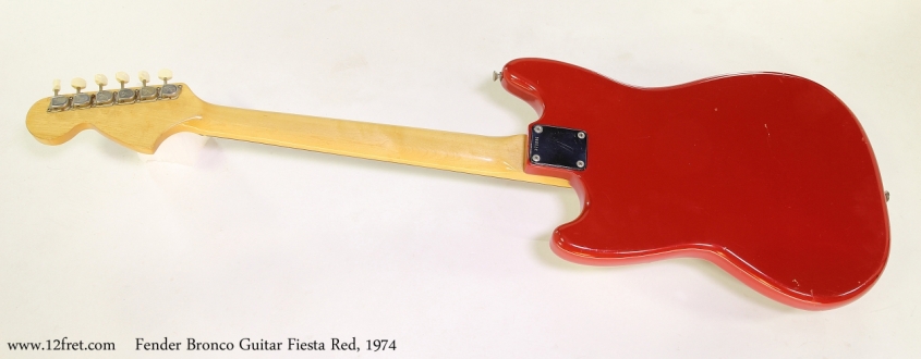 Fender Bronco Guitar Fiesta Red, 1974 Full Rear View
