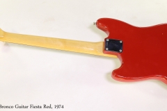 Fender Bronco Guitar Fiesta Red, 1974 Full Rear View