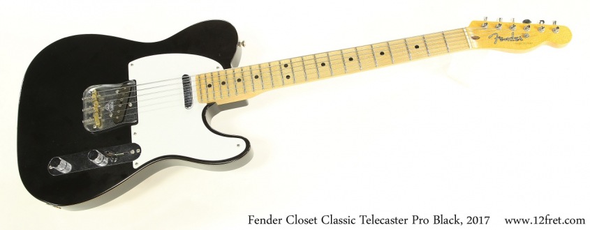 Fender Closet Classic Telecaster Pro Black, 2017 Full Front View