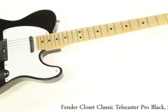 Fender Closet Classic Telecaster Pro Black, 2017 Full Front View