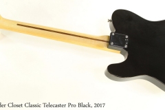 Fender Closet Classic Telecaster Pro Black, 2017 Full Rear View