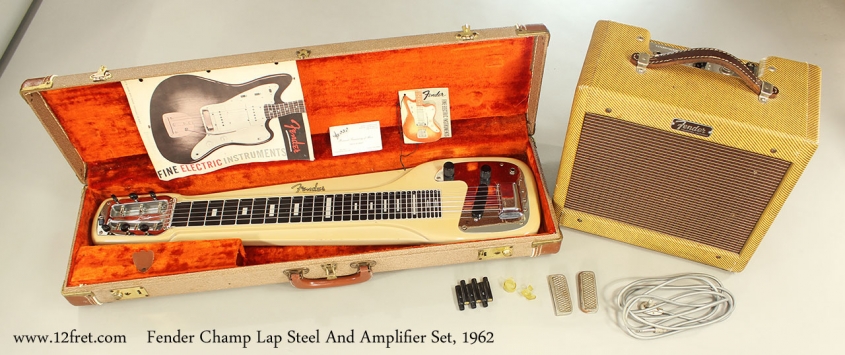 Fender Champ Lap Steel And Amplifier Set, 1962 Collection Front