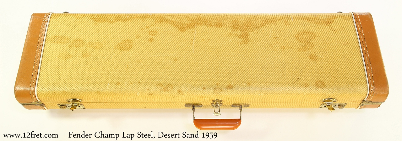 Fender Champ Lap Steel, Desert Sand 1959 Case Closed View