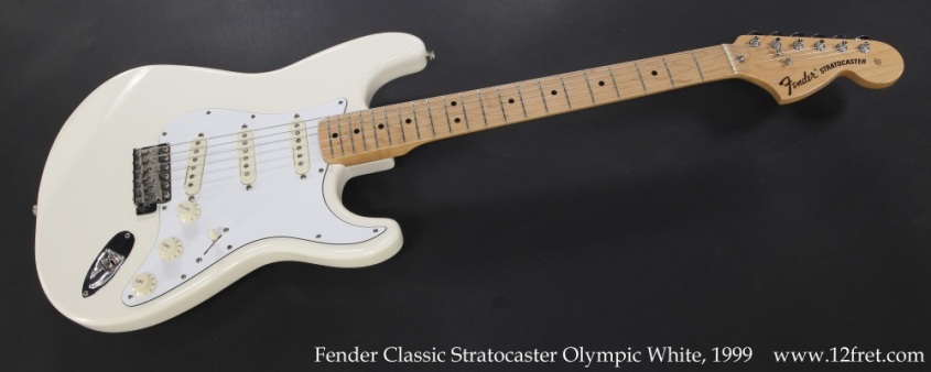Fender Classic Stratocaster Olympic White, 1999 Full Front View