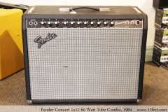 Fender Concert 1x12 60 Watt Tube Combo, 1984 Full Front View