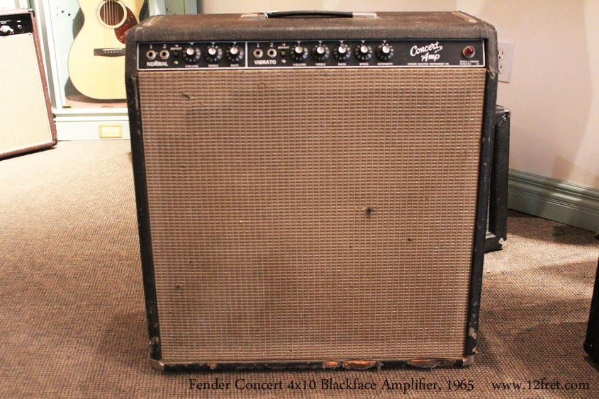 Fender Concert 4x10 Blackface Amplifier, 1965 Full Front View