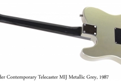 Fender Contemporary Telecaster MIJ Metallic Grey, 1987 Full Rear View