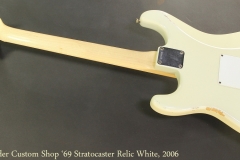 Fender Custom Shop '69 Stratocaster Relic White, 2006 Full Rear View