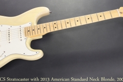 Fender CS Stratocaster with 2013 American Standard Neck Blonde, 2005, Blonde Full Front View