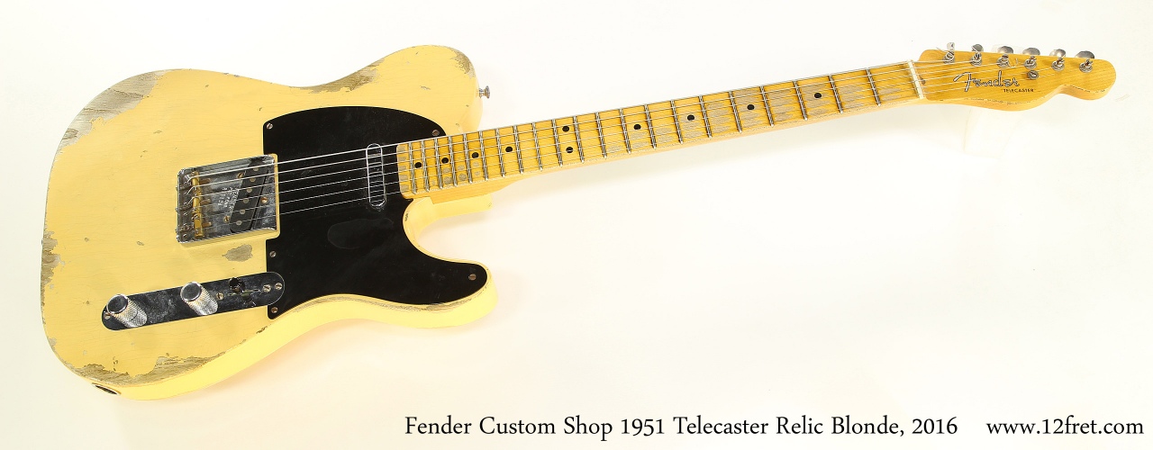 Fender Custom Shop 1951 Telecaster Relic Blonde, 2016 Full Fronmt View