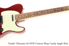 Fender Telecaster 63 NOS Custom Shop Candy Apple Red, 2007 Full Front View