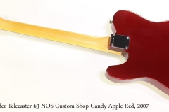 Fender Telecaster 63 NOS Custom Shop Candy Apple Red, 2007 Full Rear View