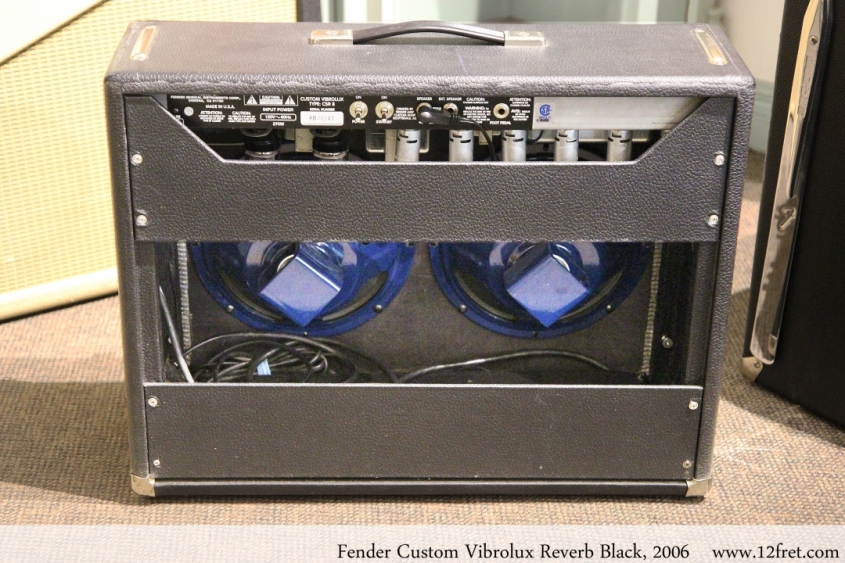 Fender Custom Vibrolux Reverb Black, 2006 Full Rear View