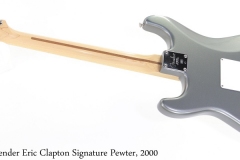 Fender Eric Clapton Signature Pewter, 2000 Full Rear View