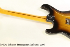 Fender Eric Johnson Stratocaster Sunburst, 2006  Full Rear View