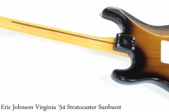 Fender Eric Johnson Virginia '54 Stratocaster Sunburst Full Rear View