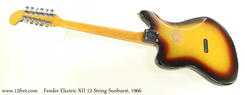 Fender Electric XII 12-String Sunburst, 1966 Full Rear View