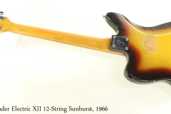 Fender Electric XII 12-String Sunburst, 1966 Full Rear View