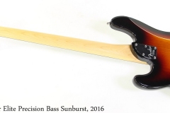 Fender Elite Precision Bass Sunburst, 2016 Full Rear View