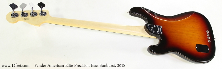 Fender American Elite Precision Bass Sunburst, 2018   Full Rear View