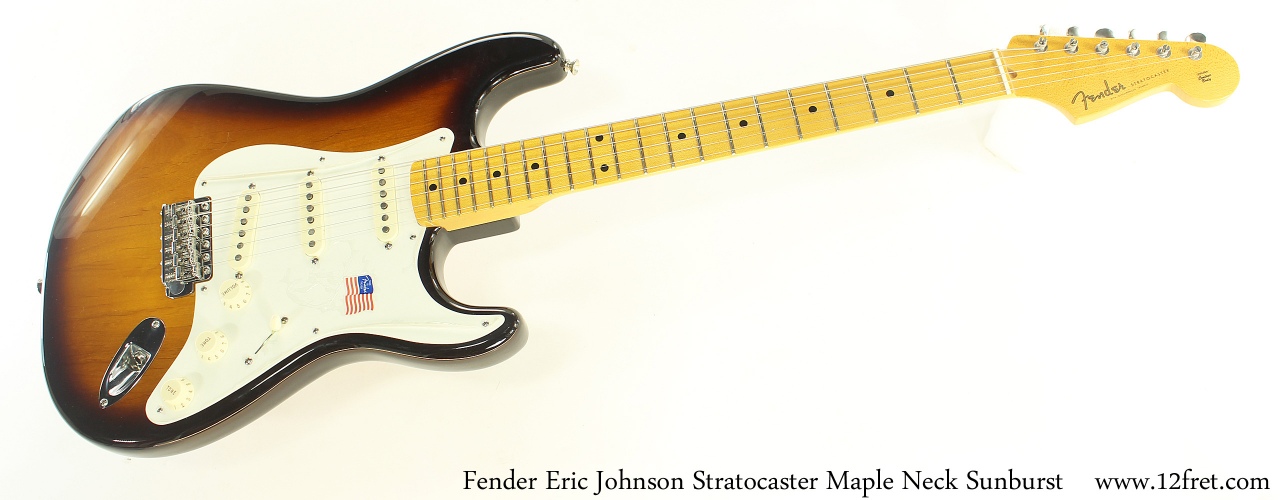 Fender Eric Johnson Stratocaster Maple Neck Sunburst Full Front View