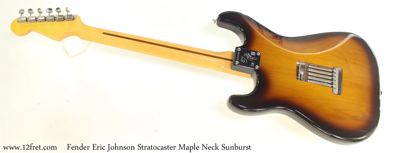 Fender Eric Johnson Stratocaster Maple Neck Sunburst Full Rear View