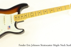 Fender Eric Johnson Stratocaster Maple Neck Sunburst Full Front View