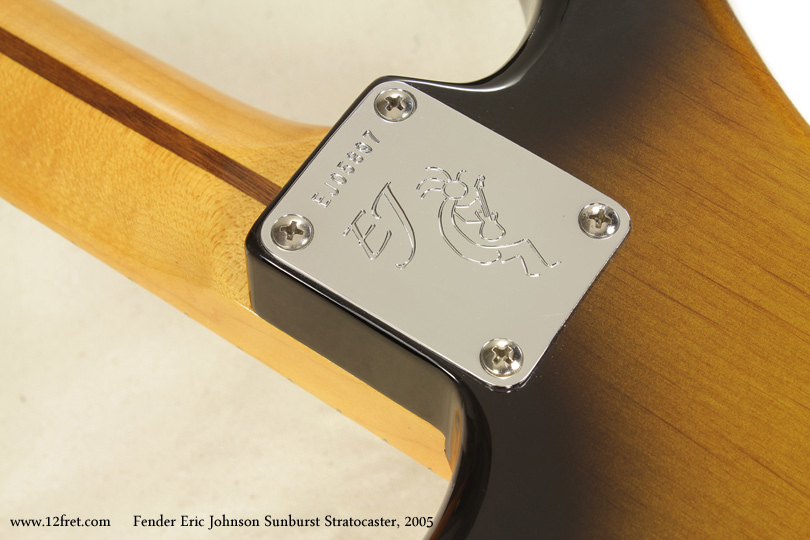Fender Eric Johnson Sunburst Stratocaster 2005 neckplate