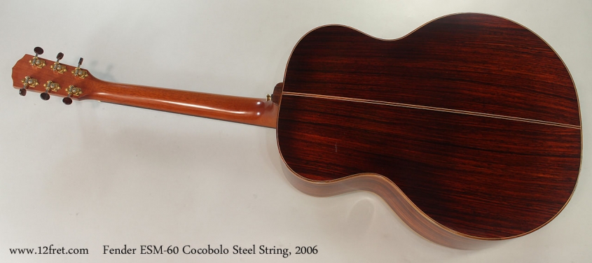 Fender ESM-60 Cocobolo Steel String, 2006 Full Rear View