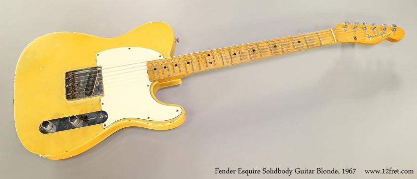 Fender Esquire Solidbody Guitar Blonde, 1967  Full Front View