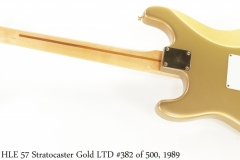 Fender HLE 57 Stratocaster Gold LTD #382 of 500, 1989 Full Rear View