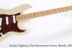 Fender Highway One Stratocaster Honey Blonde, 2002 Full Front View