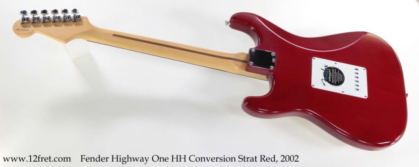 Fender Highway One HH Conversion Strat Red, 2002 Full Rear View