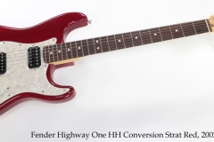 Fender Highway One HH Conversion Strat Red, 2002 Full Front View