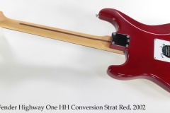 Fender Highway One HH Conversion Strat Red, 2002 Full Rear View